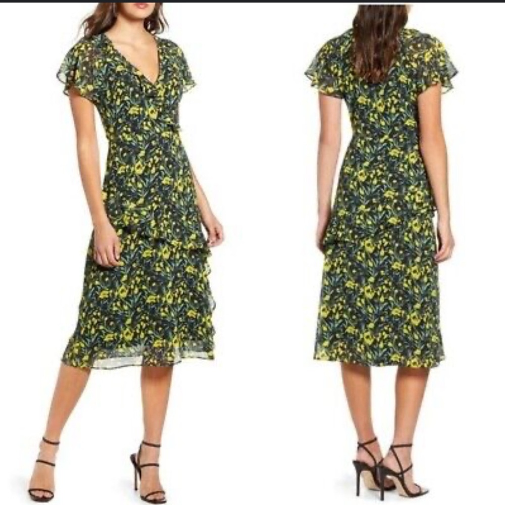 Brunch black and yellow dress